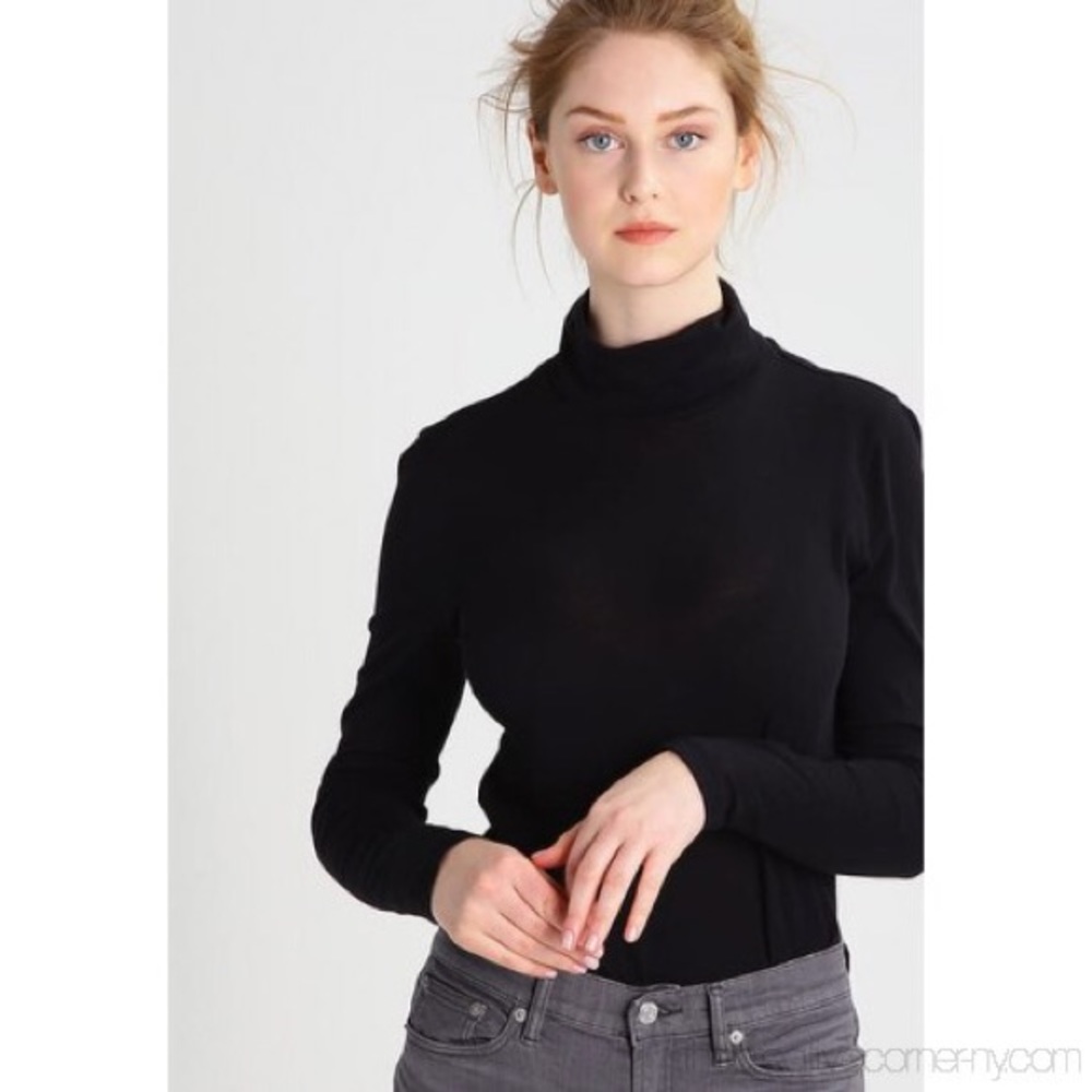 Jcrew tissue turtleneck black